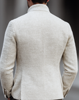 Herren Blazer Langen Ärmeln Stehkragen Und Knöpfen | Gestrickt