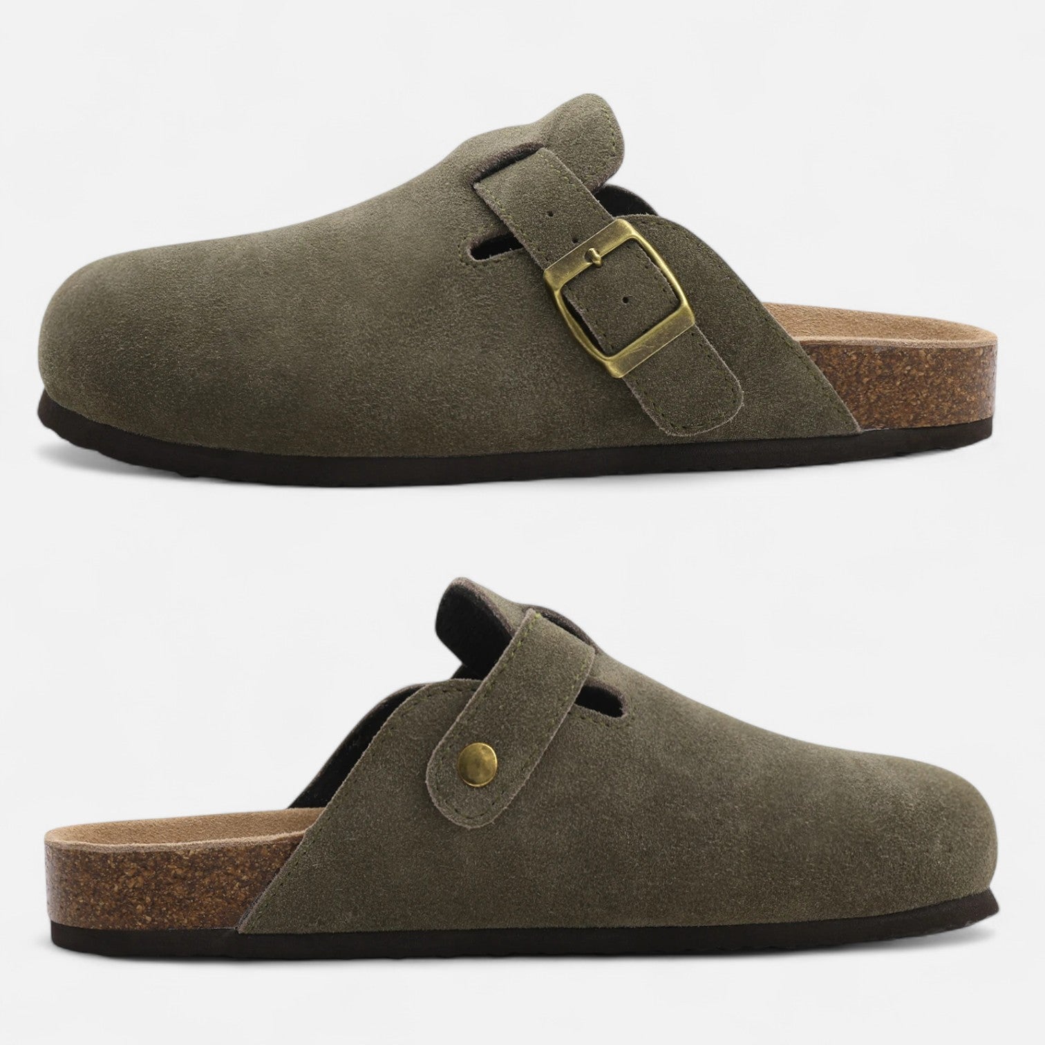 Herren-Clogs mit Runder Zehenpartie | Schnalle