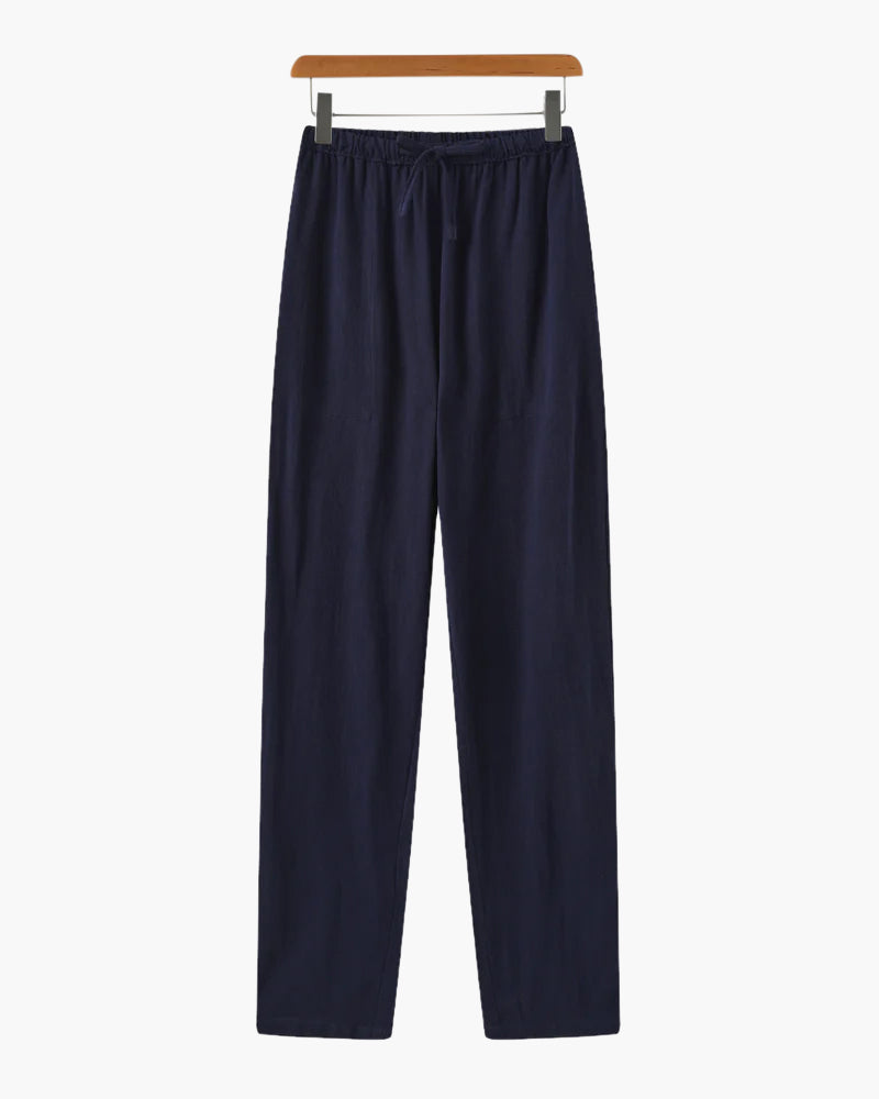 Herren Geradem Schnitt Kordelzug Hose | Freizeit