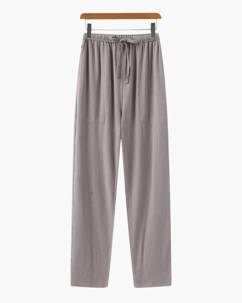 Herren Geradem Schnitt Kordelzug Hose | Freizeit