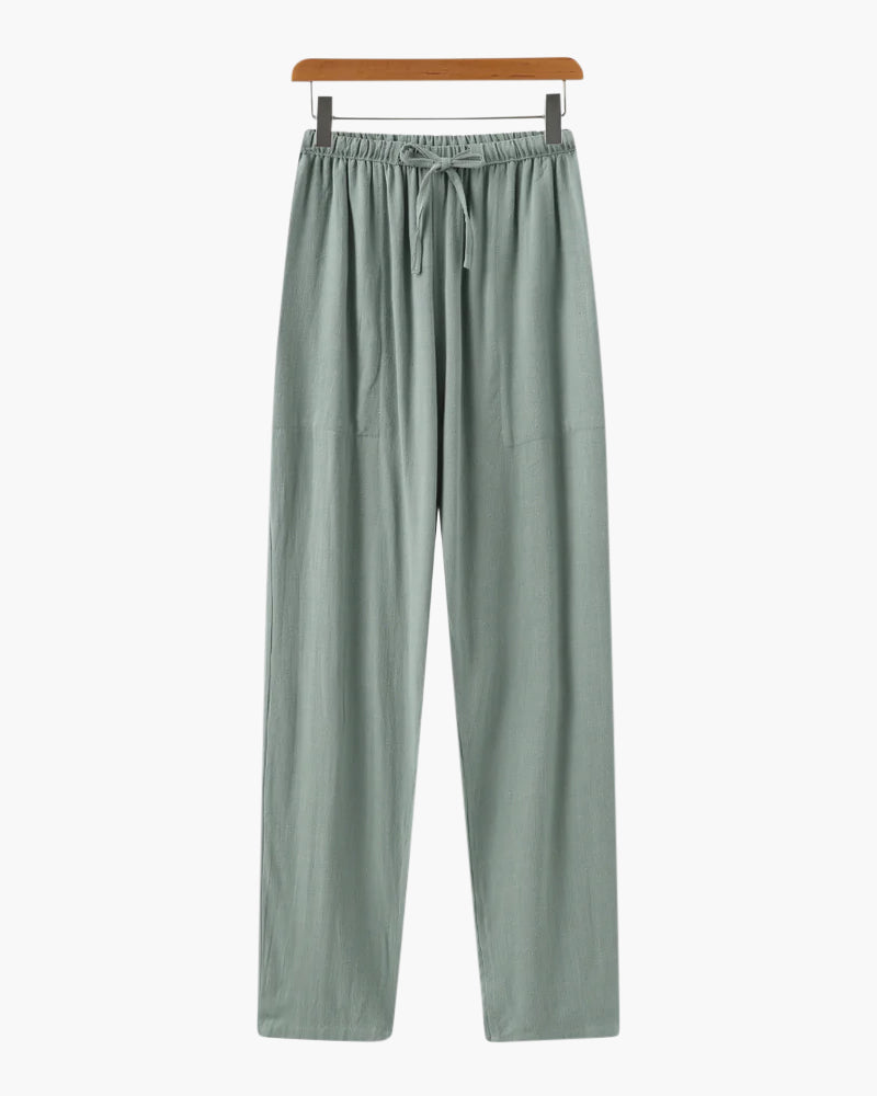 Herren Geradem Schnitt Kordelzug Hose | Freizeit