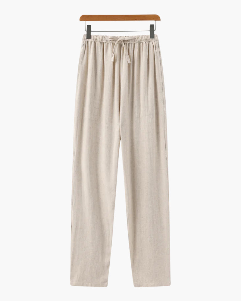 Herren Geradem Schnitt Kordelzug Hose | Freizeit