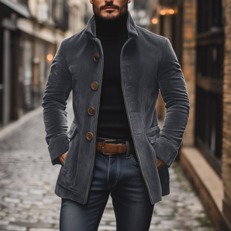 Herren Langem Ärmel Reverskragen Lässigem Schnitt Blazer | Einreihig