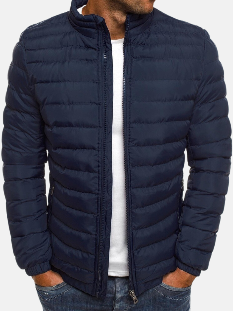 Herren Steppjacke mit Stehkragen | Reißverschluss