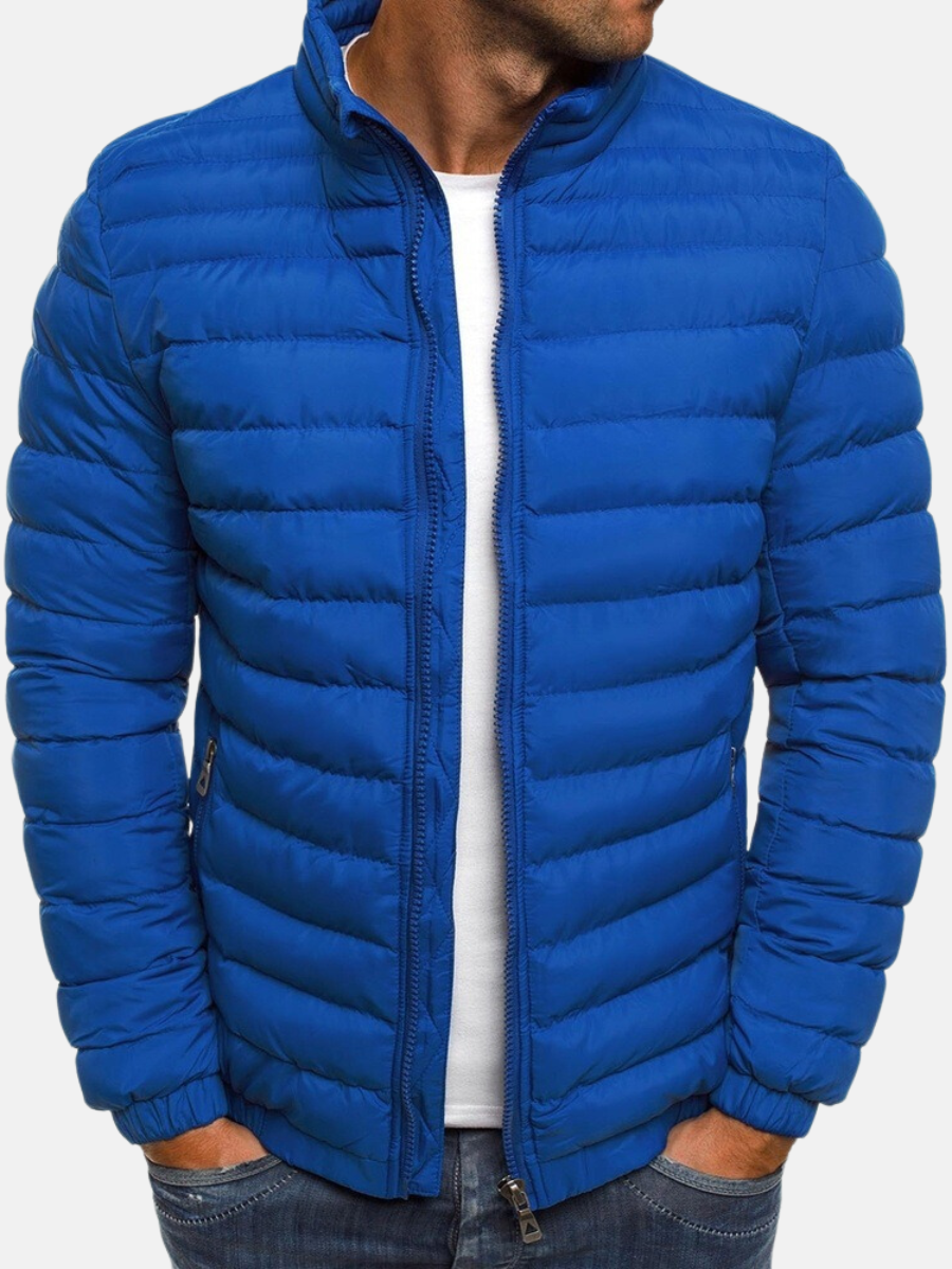 Herren Steppjacke mit Stehkragen | Reißverschluss