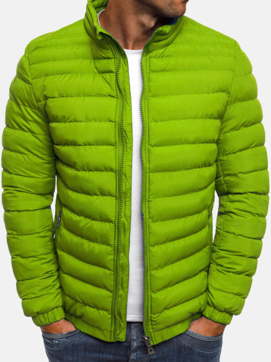 Herren Steppjacke mit Stehkragen | Reißverschluss