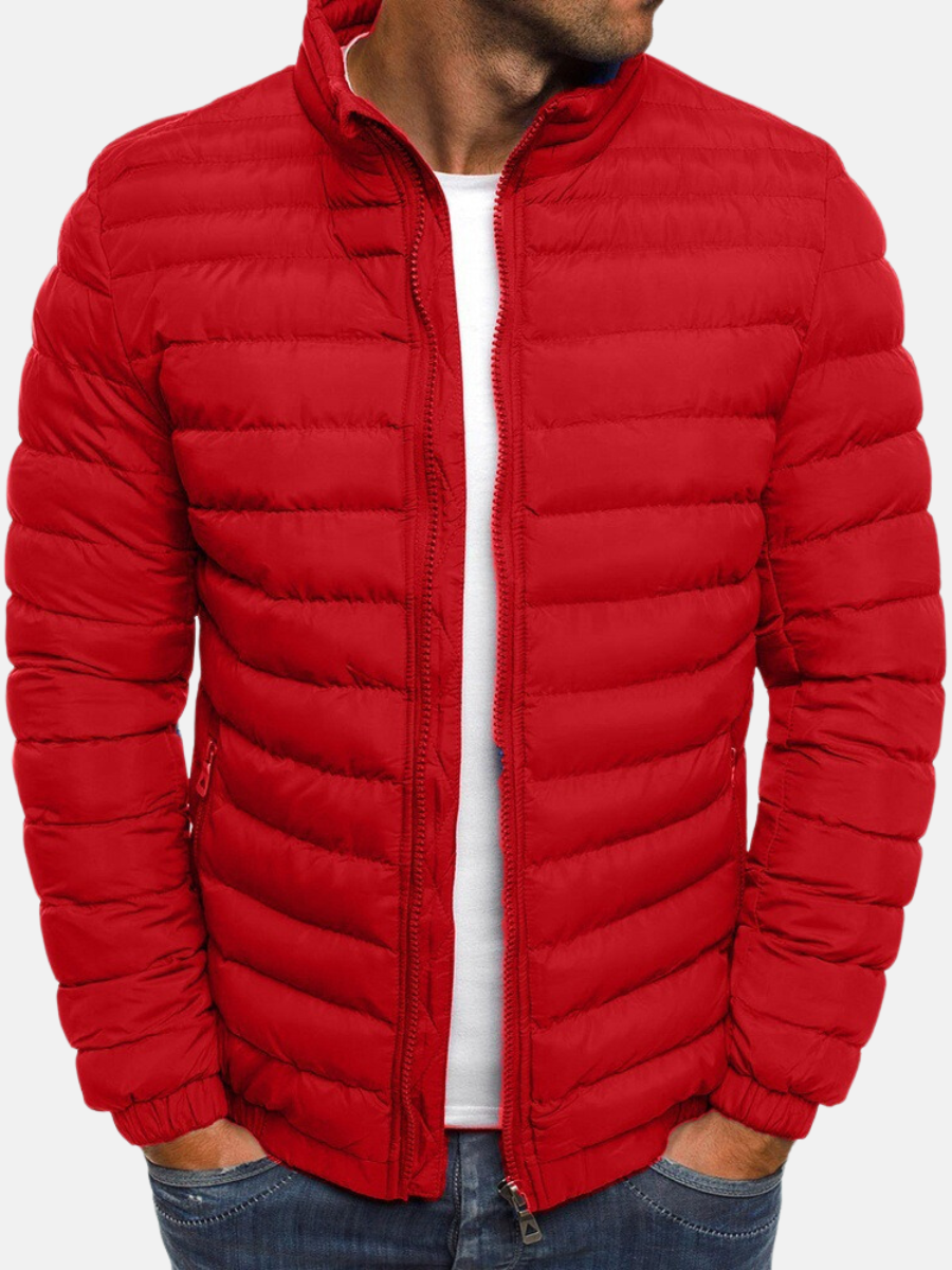 Herren Steppjacke mit Stehkragen | Reißverschluss