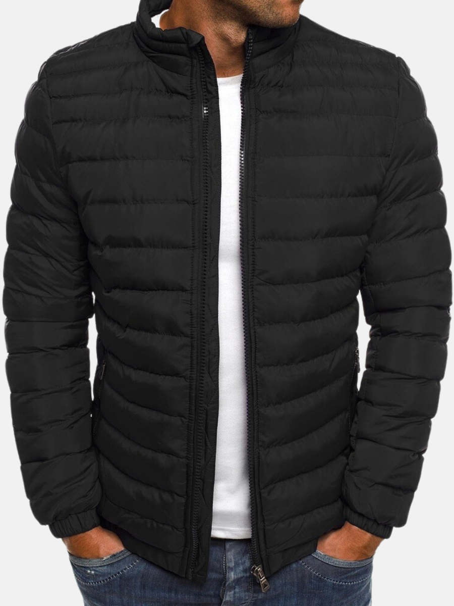 Herren Steppjacke mit Stehkragen | Reißverschluss