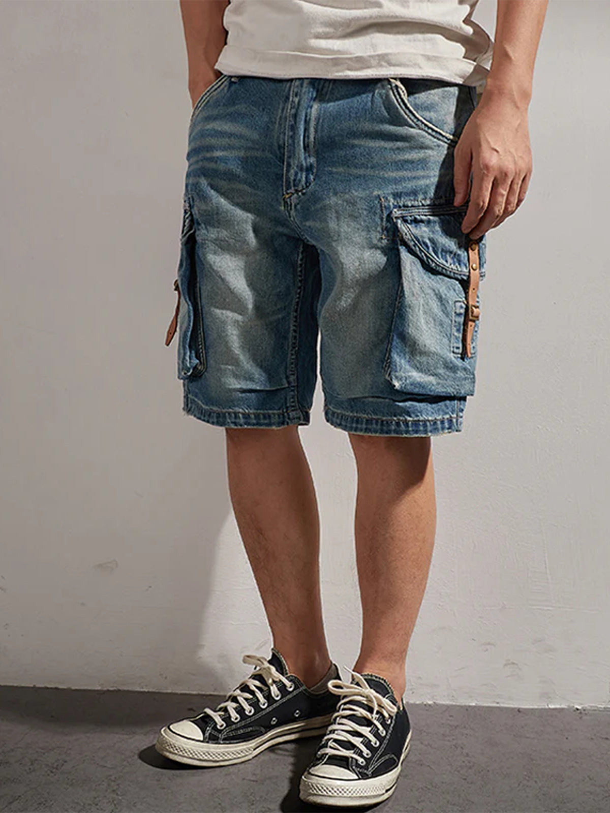 Herren Weitem Bein Cargo Kurze Hosen | Lässig