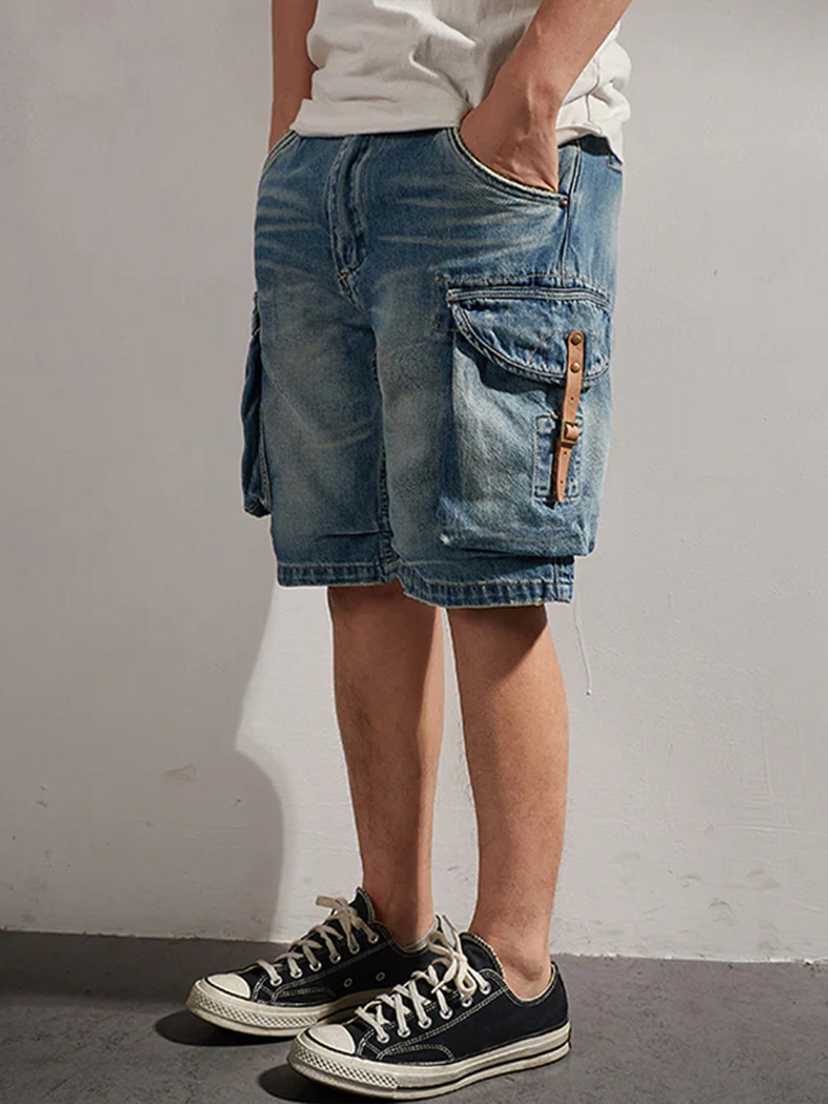 Herren Weitem Bein Cargo Kurze Hosen | Lässig