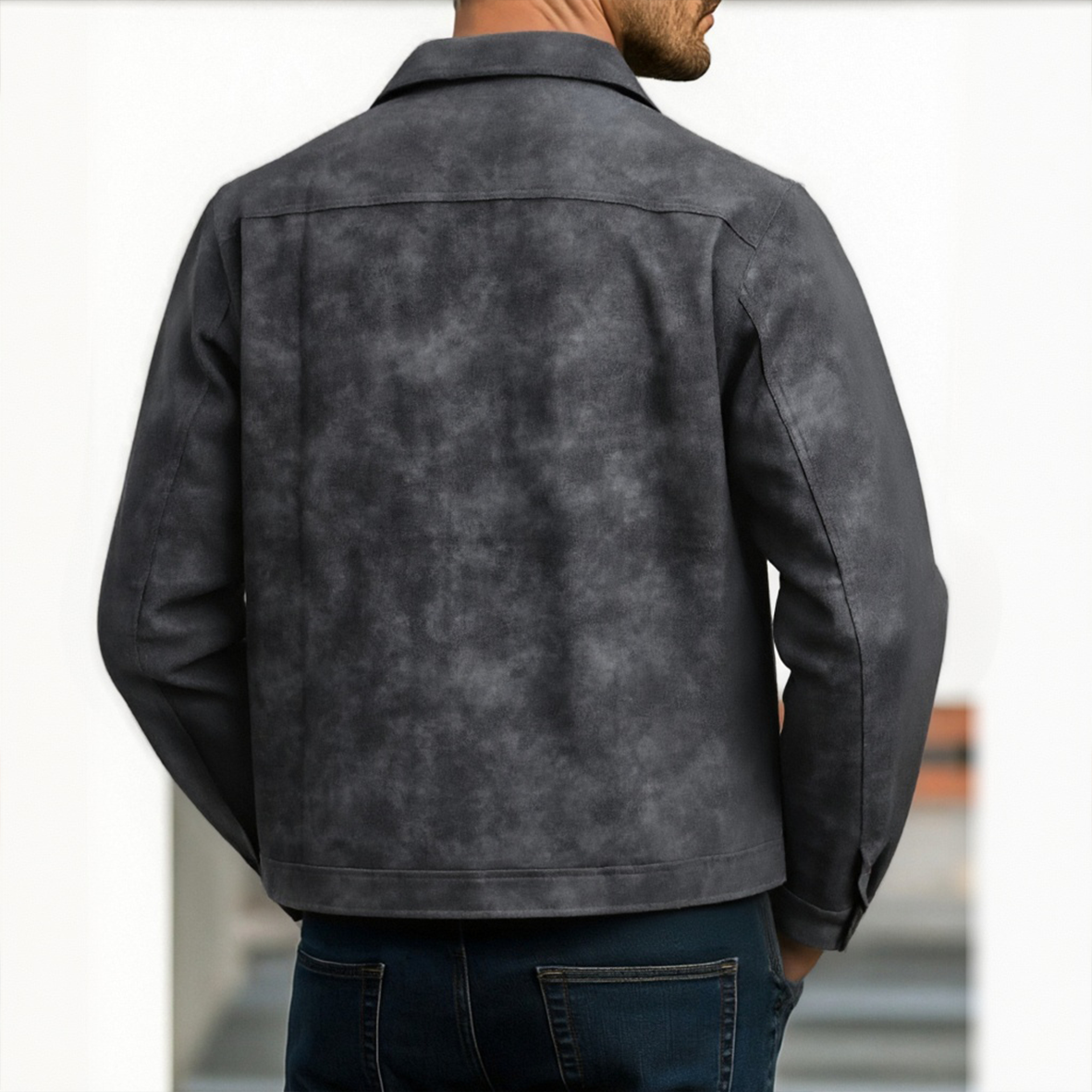Herrenjacke Kragen Langen Ärmeln Reissverschluss | Klassisch