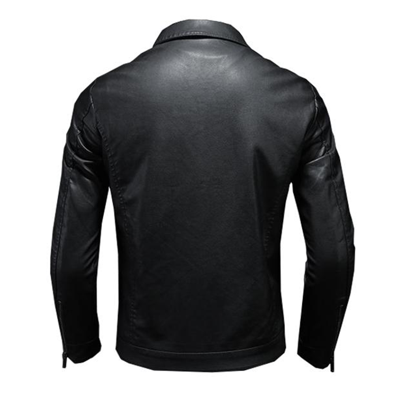 Herrenjacke Mit Langen Ärmeln Kragen Und Reißverschluss | Doppelte Tasche