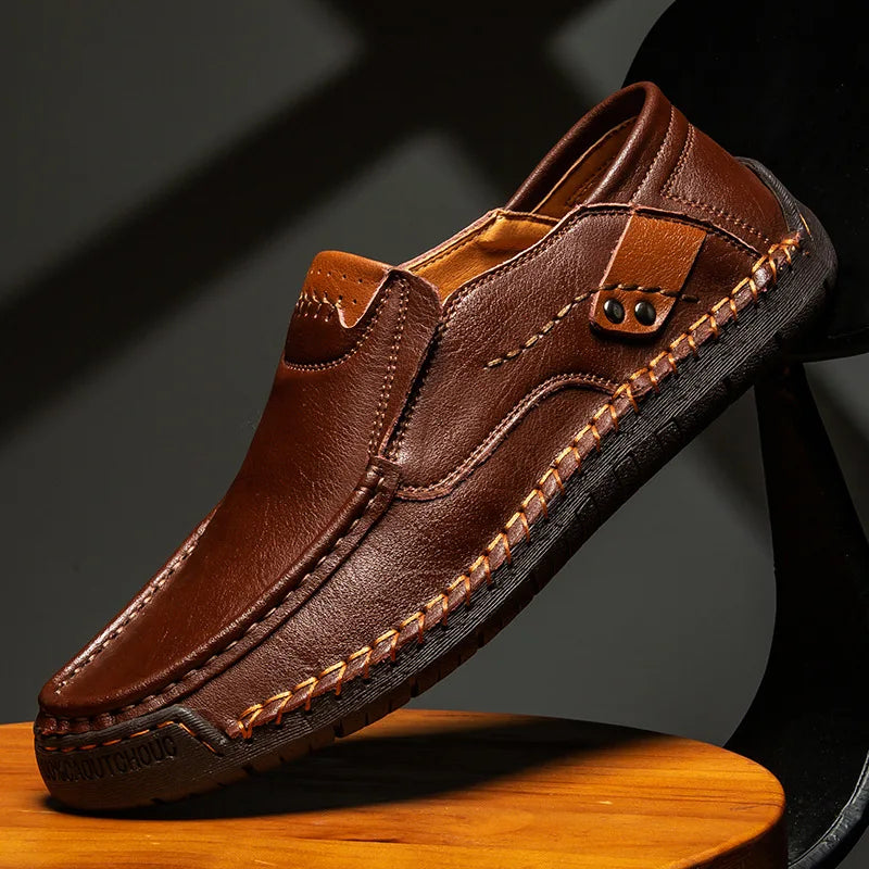 Herrenschuhe Slip-On Halbschuhe | Runde Spitze