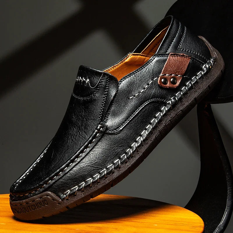 Herrenschuhe Slip-On Halbschuhe | Runde Spitze