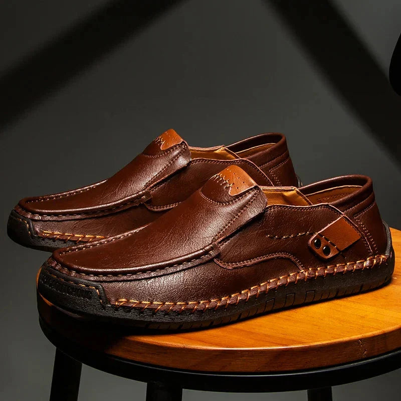 Herrenschuhe Slip-On Halbschuhe | Runde Spitze