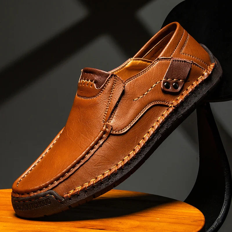 Herrenschuhe Slip-On Halbschuhe | Runde Spitze