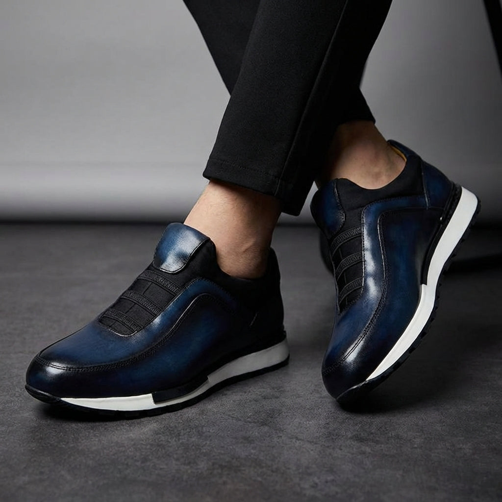 Herrenschuhe Slip-On Sneaker | Elastische Passform