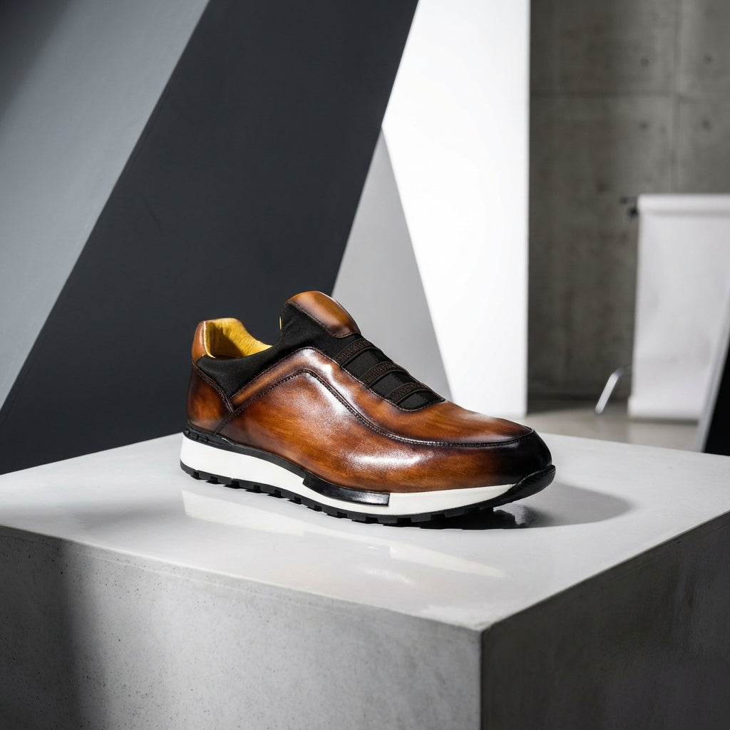 Herrenschuhe Slip-On Sneaker | Elastische Passform