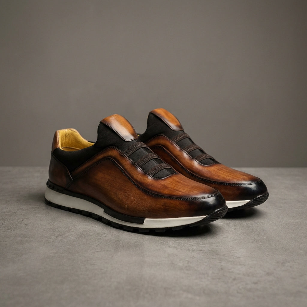 Herrenschuhe Slip-On Sneaker | Elastische Passform
