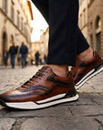 Herrenschuhe Sneaker | Farbblock Design und Schnürung