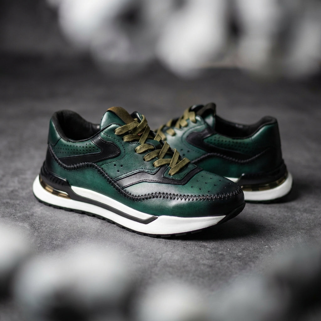Herrenschuhe Sneaker | Farbblock Design und Schnürung
