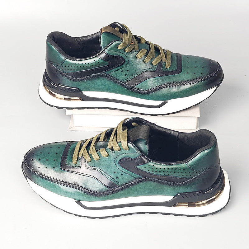 Herrenschuhe Sneaker | Farbblock Design und Schnürung