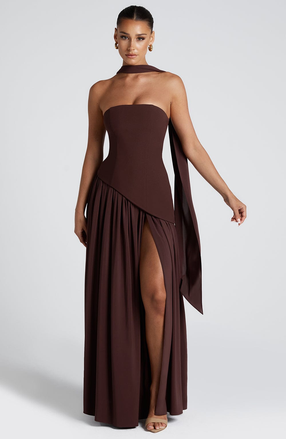 Hochzeitsgastkleid Damen | Trägerloses Maxikleid