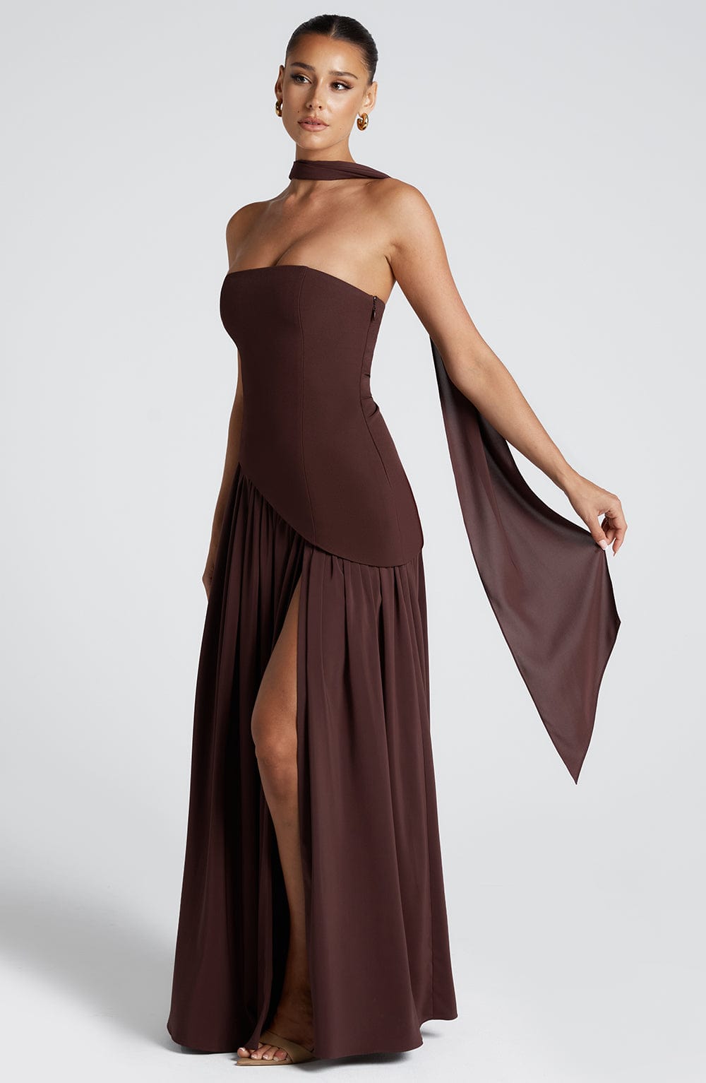Hochzeitsgastkleid Damen | Trägerloses Maxikleid