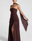 Hochzeitsgastkleid Damen | Trägerloses Maxikleid
