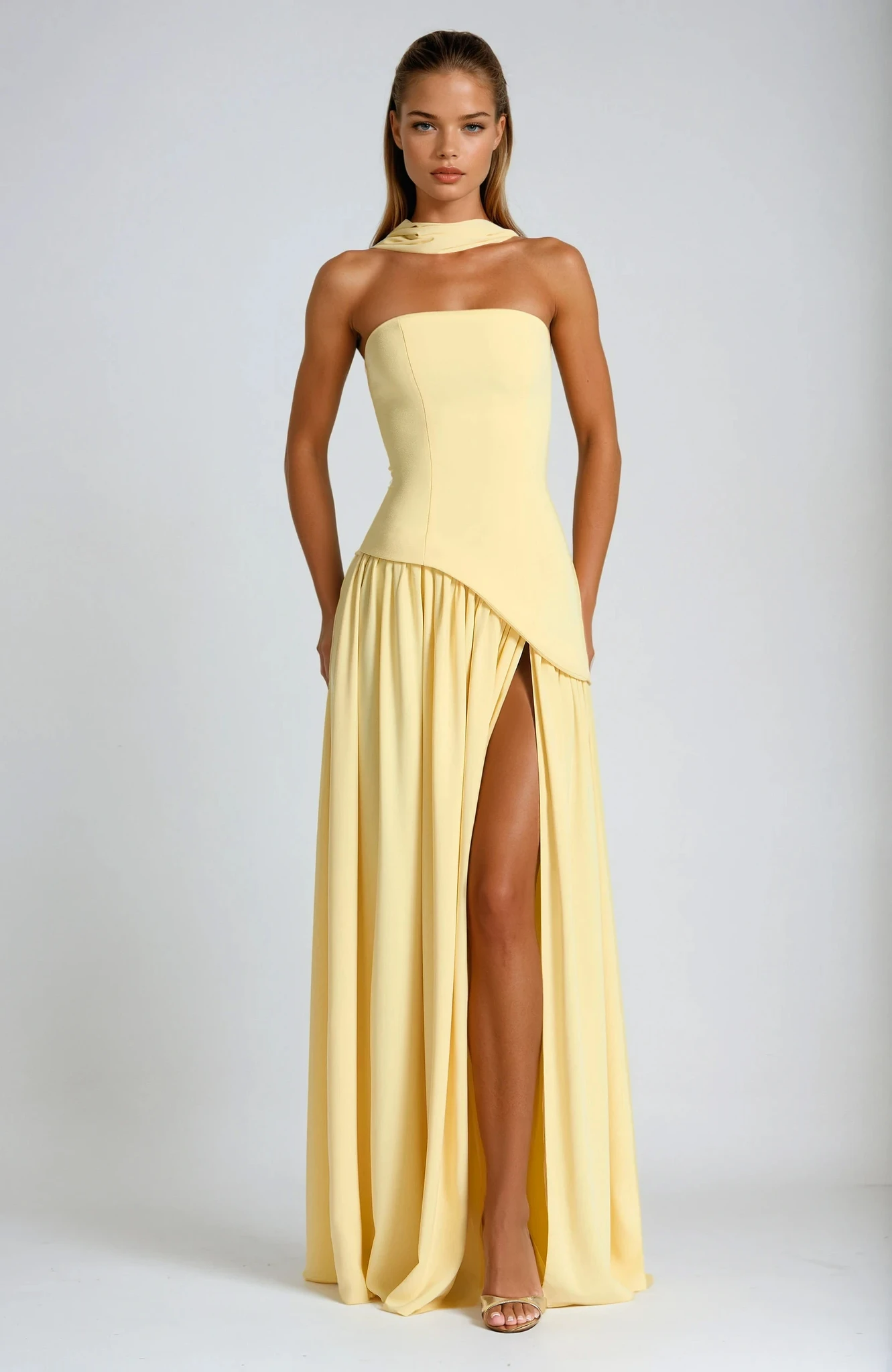 Hochzeitsgastkleid Damen | Trägerloses Maxikleid