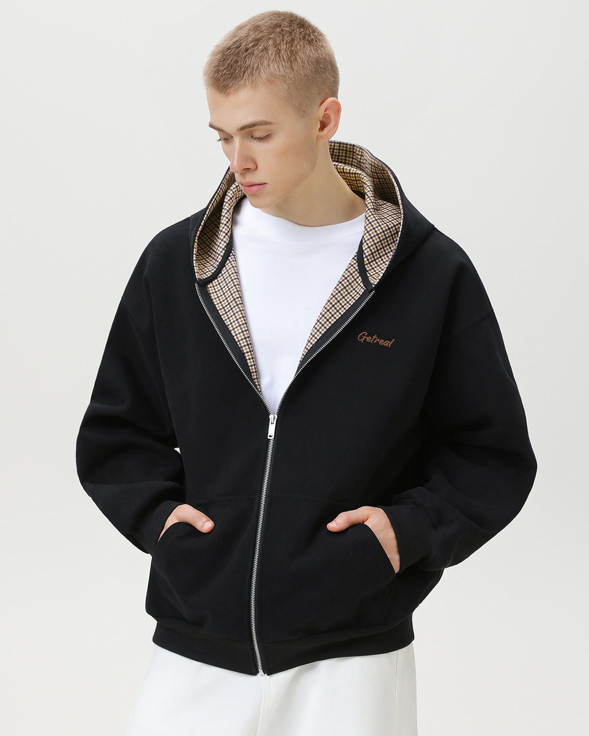Hoodie Herren | Kapuzenjacke mit Reißverschluss und langen Ärmeln