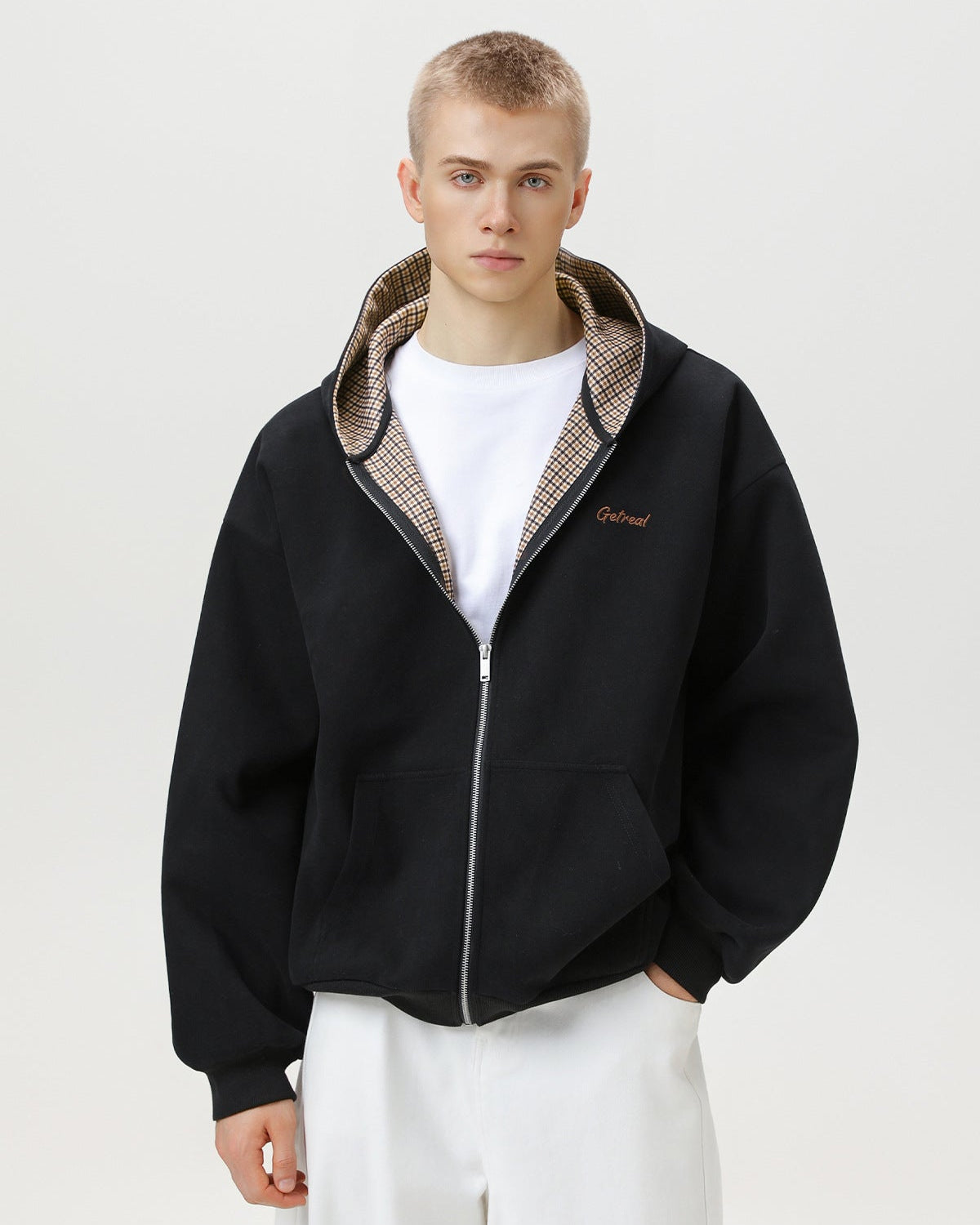 Hoodie Herren | Kapuzenjacke mit Reißverschluss und langen Ärmeln
