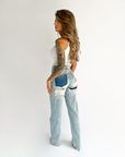 Jeans Damen Hohe Taille | Gerade Hose Weites Bein
