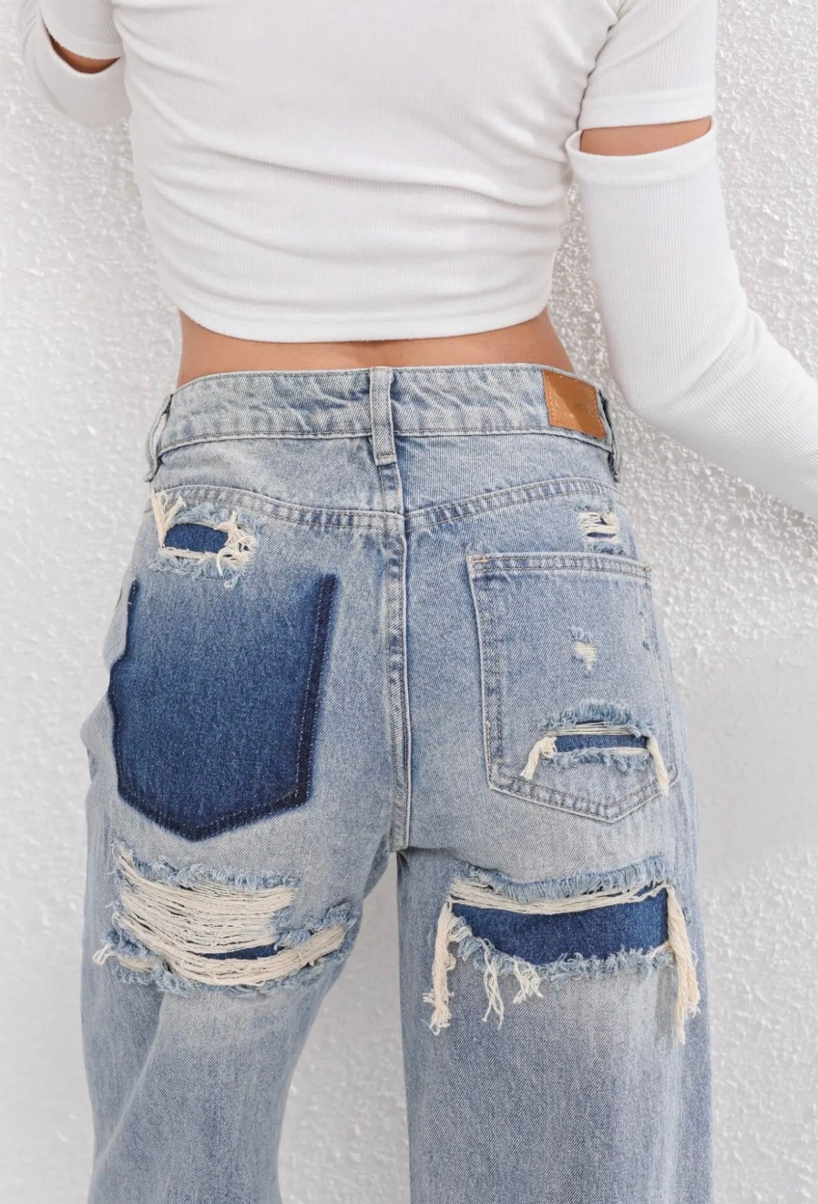 Jeans Damen Hohe Taille | Gerade Hose Weites Bein