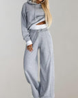 Jogginganzug Damen | Cropped Hoodie & Weites Bein