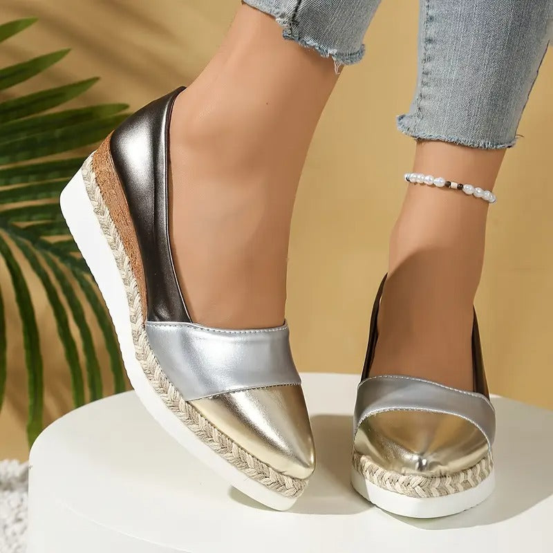 Keilabsatz Schuhe Damen | Bequeme Halbschuhe mit Plateausohle
