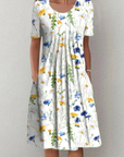 Kleid Damen Midi | Sommerkleid mit Blumenmuster