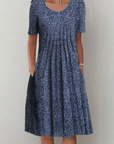 Kleid Damen Midi | Sommerkleid mit Blumenmuster