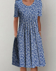 Kleid Damen Midi | Sommerkleid mit Blumenmuster