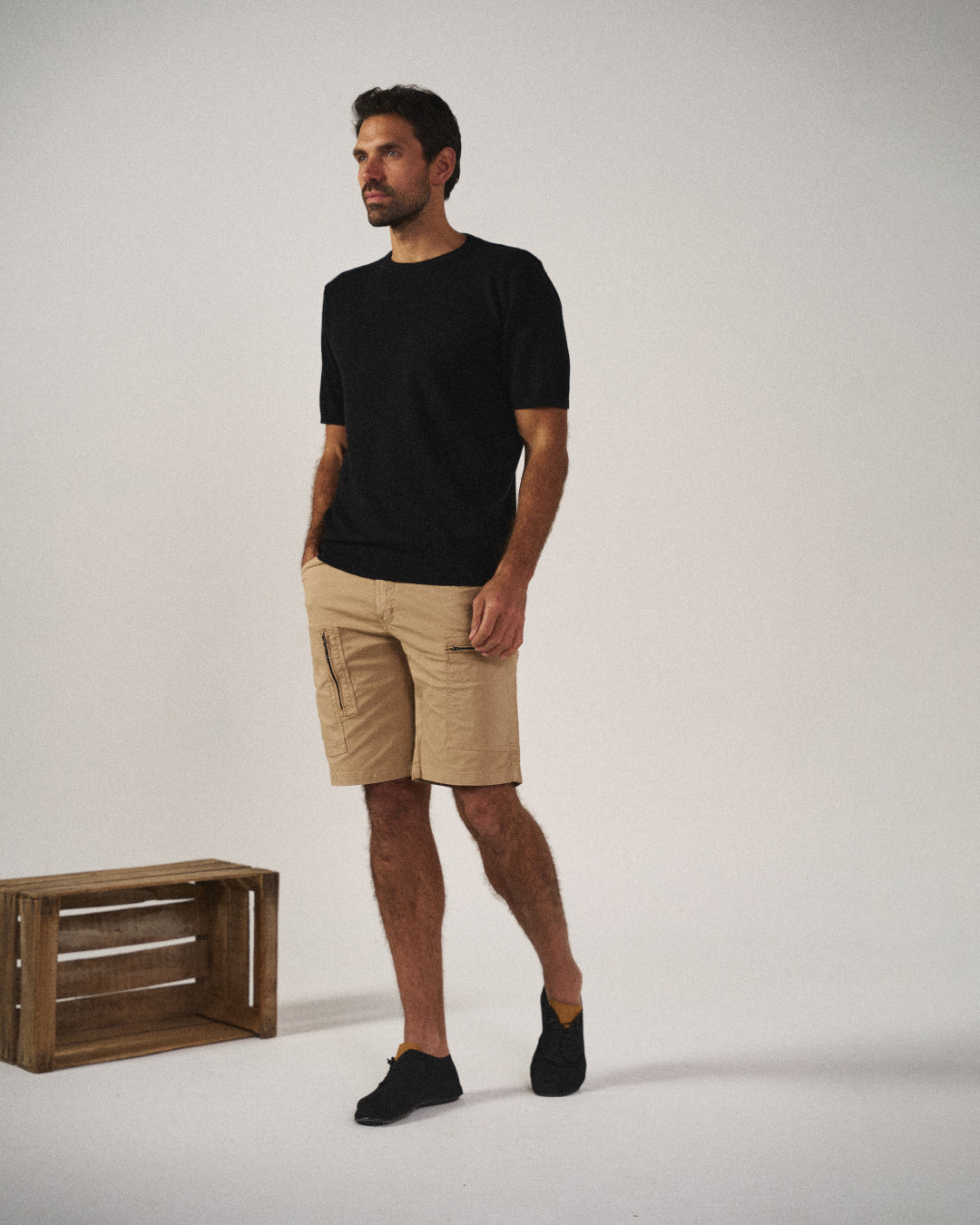 Kurze Hosen Herren Schmale Cargo | Taschen