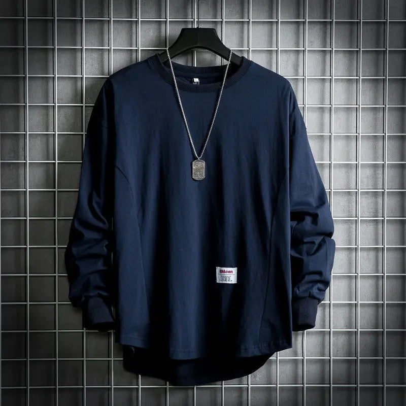 Langarm sweatshirt Herren Oversize | Rundhals Sweatshirt