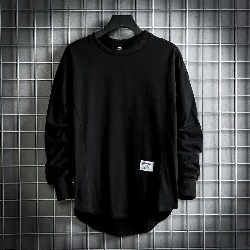 Langarm sweatshirt Herren Oversize | Rundhals Sweatshirt