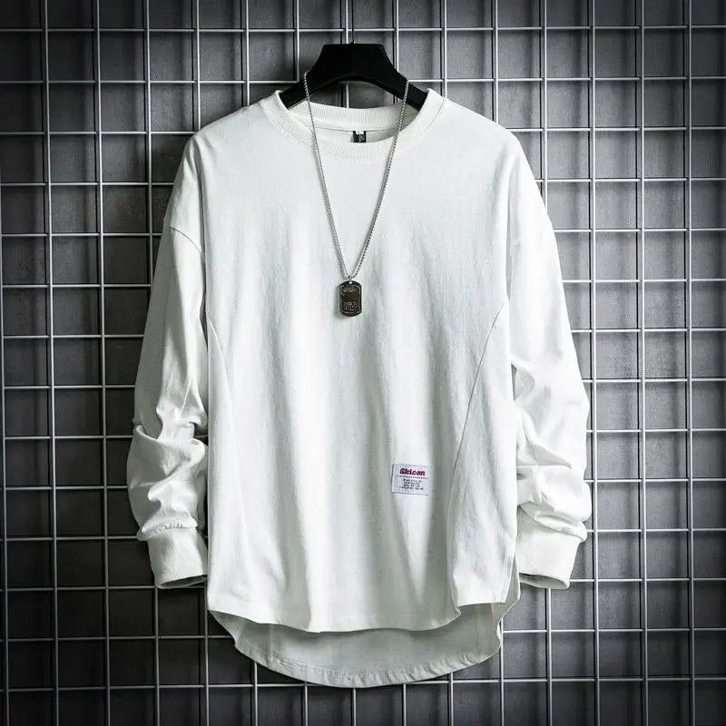 Langarm sweatshirt Herren Oversize | Rundhals Sweatshirt