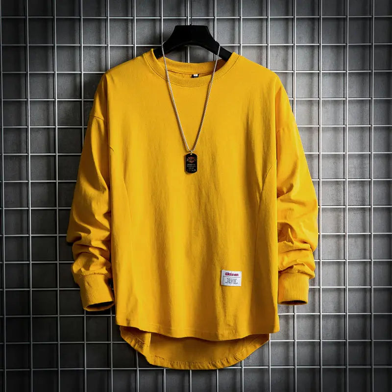 Langarm sweatshirt Herren Oversize | Rundhals Sweatshirt