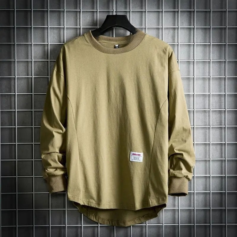 Langarm sweatshirt Herren Oversize | Rundhals Sweatshirt