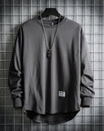Langarm sweatshirt Herren Oversize | Rundhals Sweatshirt