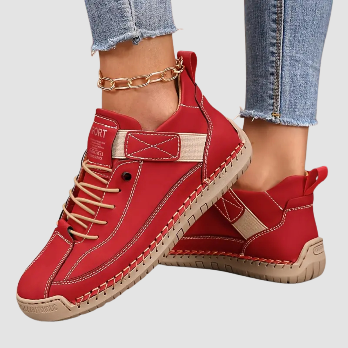 Orthopädische Sneaker Damen | Rutschfest mit Klettverschluss