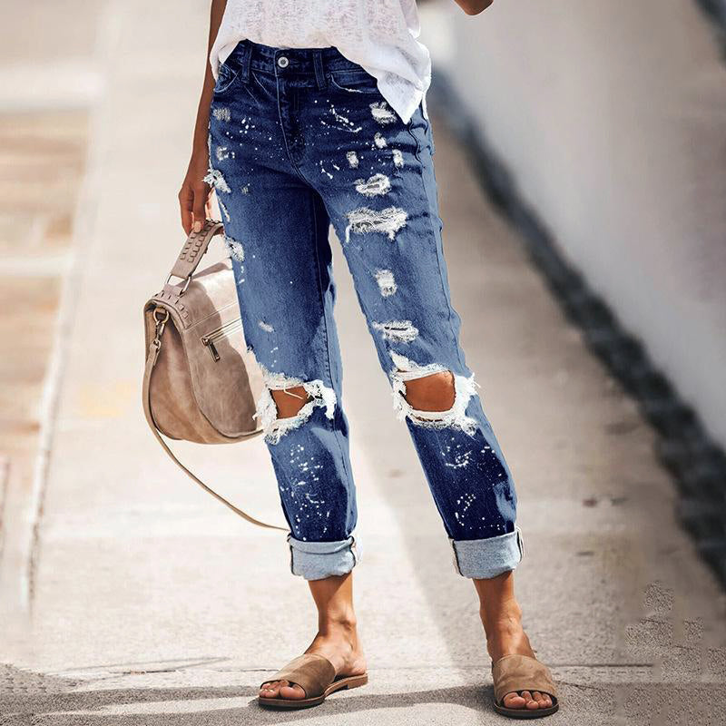 Ripped Jeans Damen | mit Löchern