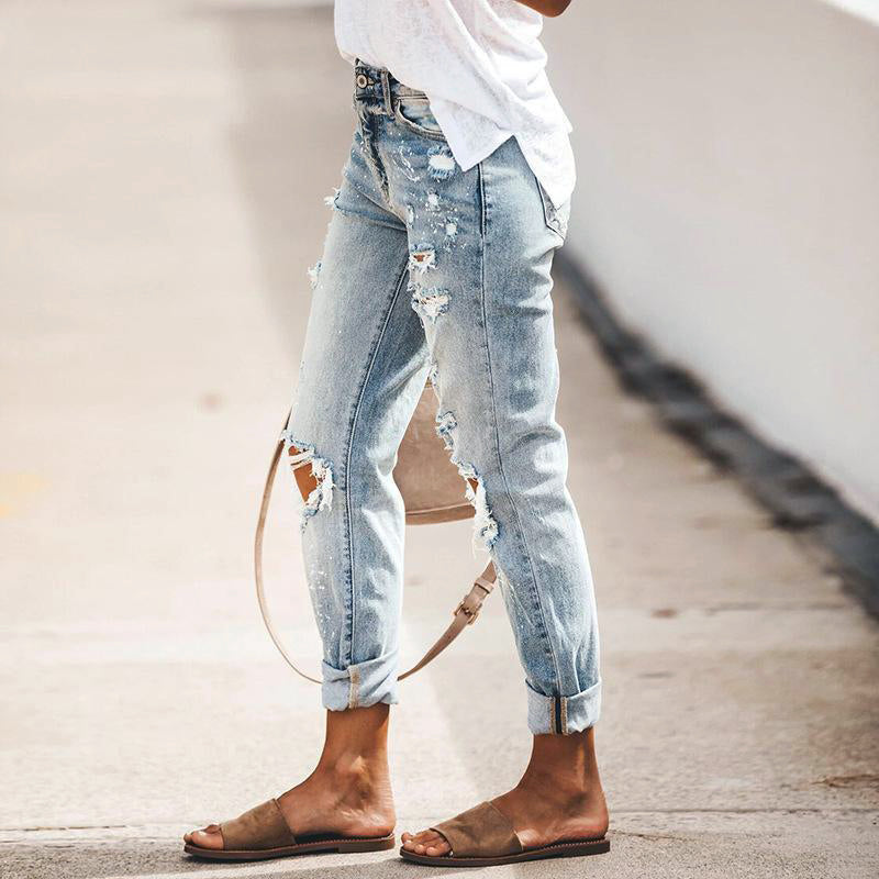 Ripped Jeans Damen | mit Löchern
