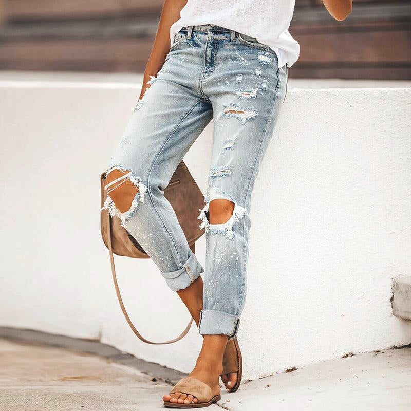 Ripped Jeans Damen | mit Löchern